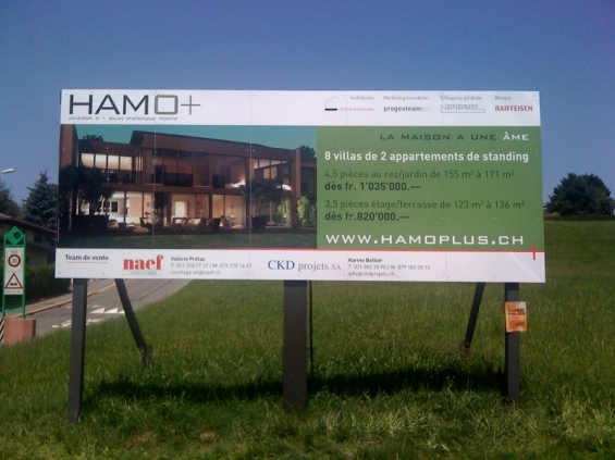 Image Panneau de vente Hamo+ pour Progesteam - Lausanne / Vaud